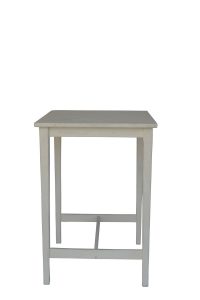Square bistro table in white lacquered wood