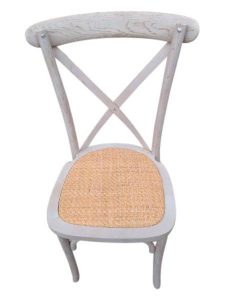 Classic cross chair in white