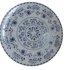 Teller Mallorca | blau gemustert