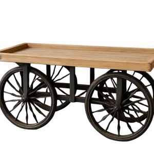 Dessertwagen "Rustikal" | Holz mit Metallrädern