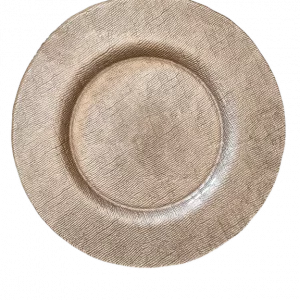 Platzteller "Andratx" | Gold mit Stuktur