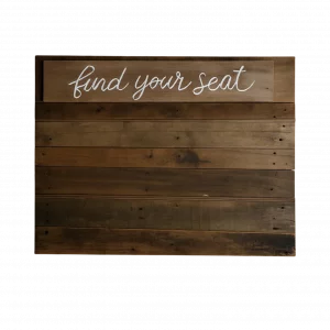 Tischplan "Find your seat"
